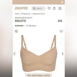 NWOT Skims seamless sculpt bralette